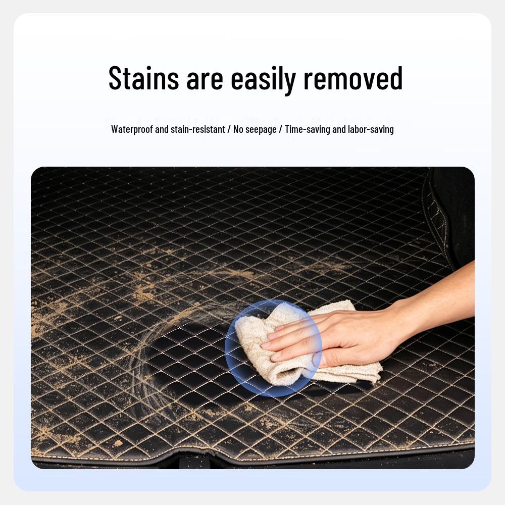 Mercedes High-Edge Trunk Mat - PVC Lychee Pattern Interior Protector