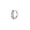 Shine Punk Stainless Steel Colorful Zircon Pendant Hoop Earrings For Women Girls Ear Jewelry Party Gifts