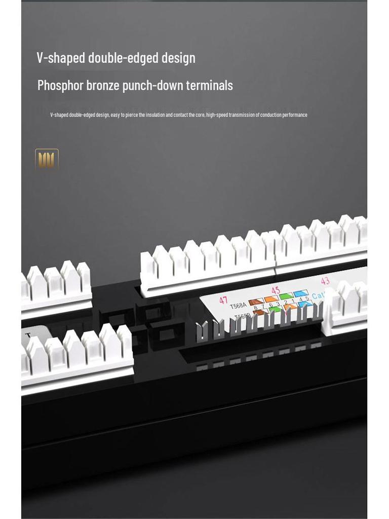 Sanbao Cat5e 48-Port Network & Voice Patch Panel