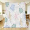 Lightweight Flannel Throw Blanket - Ocean Theme, Soft & Cozy Warm for Home Use, Perfect for Christmas & Halloween