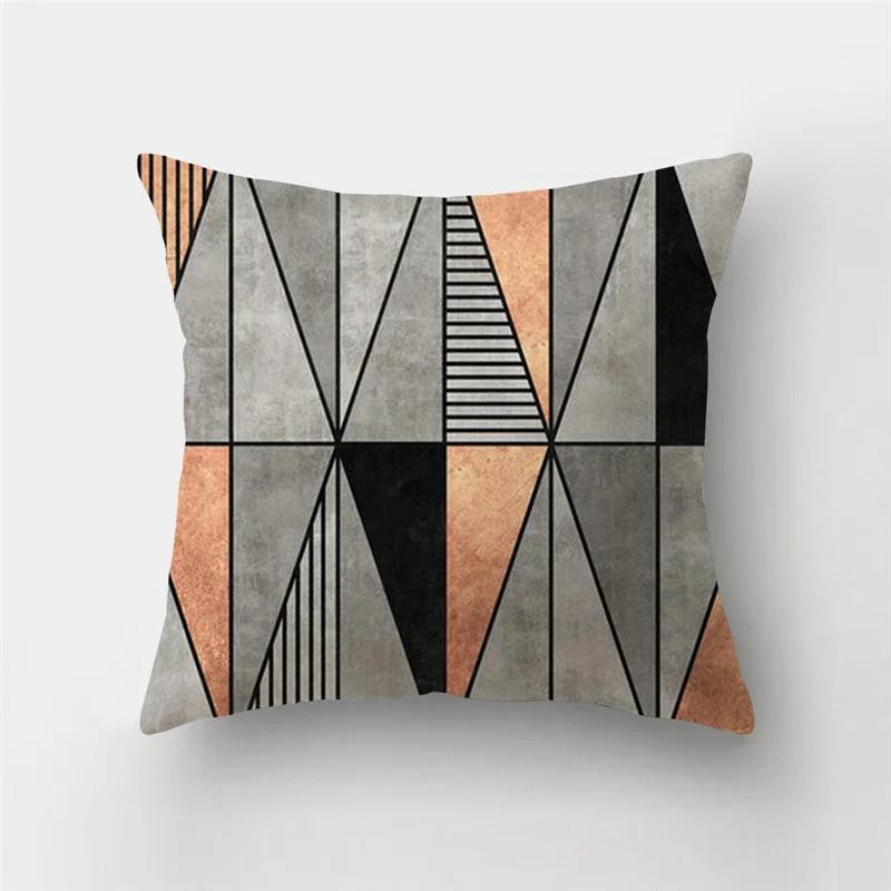 45x45cm Wooden Background Square Line Pattern Cushion Cover Home Living Room Sofa Bedroom Home Decoration Car Cushion Cover
