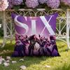 S-six musical Cushion Cover Home & Car Dual-Scene Pillow Cover: Reversible for Premium Comfort