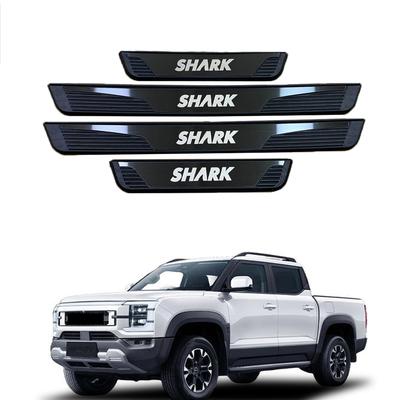 For BYD Shark 6 2024 2025 Car Door Sill Scuff Plate Pedal Cover Trim Accessories Exterior Threshold Protector Auto Stickers