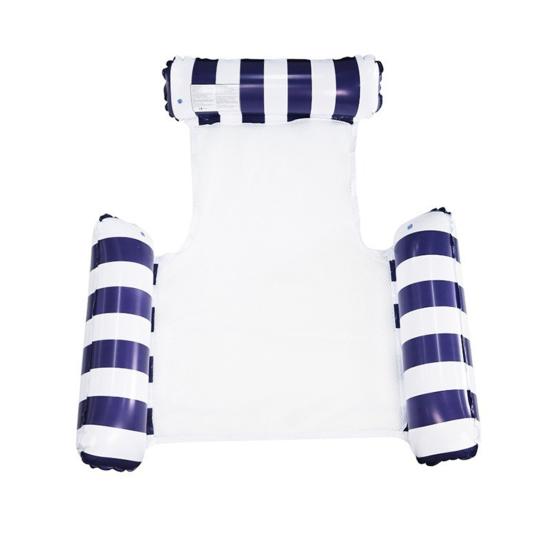 Aufblasbarer Pool-Schwimmsessel, ergonomische Kopfstütze, auslaufsicherer PVC-Liegestuhl für Schwimmbecken, PVC, schwimmendes Sofa für Kinder und Erwachsene, Wasserhängematte