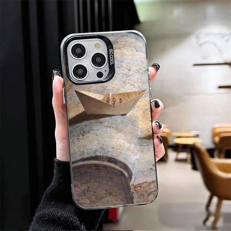 Paper Airplane Boat Dream Shockproof Phone Case for iPhone 17 Air 16 16E 15 Pro Max 14 Plus 13 Mini 12 Back Cover Anti Fall Fund