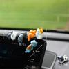 6/12 Stück Niedliche Mini-Katzen-Dekoration Auto-Mittelkonsolen-Dekoration Ornamente Auto-Armaturenbrett Rückspiegel Dekoration Autozubehör