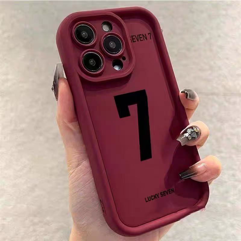 Lucky 7 is suitable for Apple 17promax mobile phone case iPhone15plus Europe, America, 13 soft 12 niche 16E14.