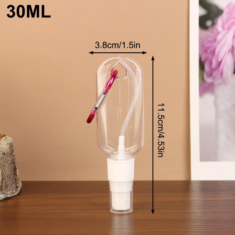 30/50Ml Travel Accessor With Carabiner Hook Makeup Tool Flip Cap Lotion Bottle Empty Perfume Alcohol Spray Bottles Container