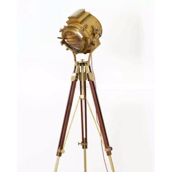 Vintage Style Wooden Tripod Stand Floor Lamp Home Decorative Lighting Christmas Decor
