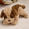 Cute Dog Plush Toy Pillow Stuffed Animal Soft Kawaii Brown Pet Puppy Pillow Doll Toys For Xmas Gift Kids Girls Home Decor Items