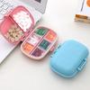 Travel Mini Pill Box Portable 8 Grids Pills Organizer Case Wheat Sealed Weekly Medicine Medicine Organizer Pills