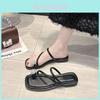 Stylish Womens Slide Sandals In Black And Beige Perfect For Spring And Summer Fashion