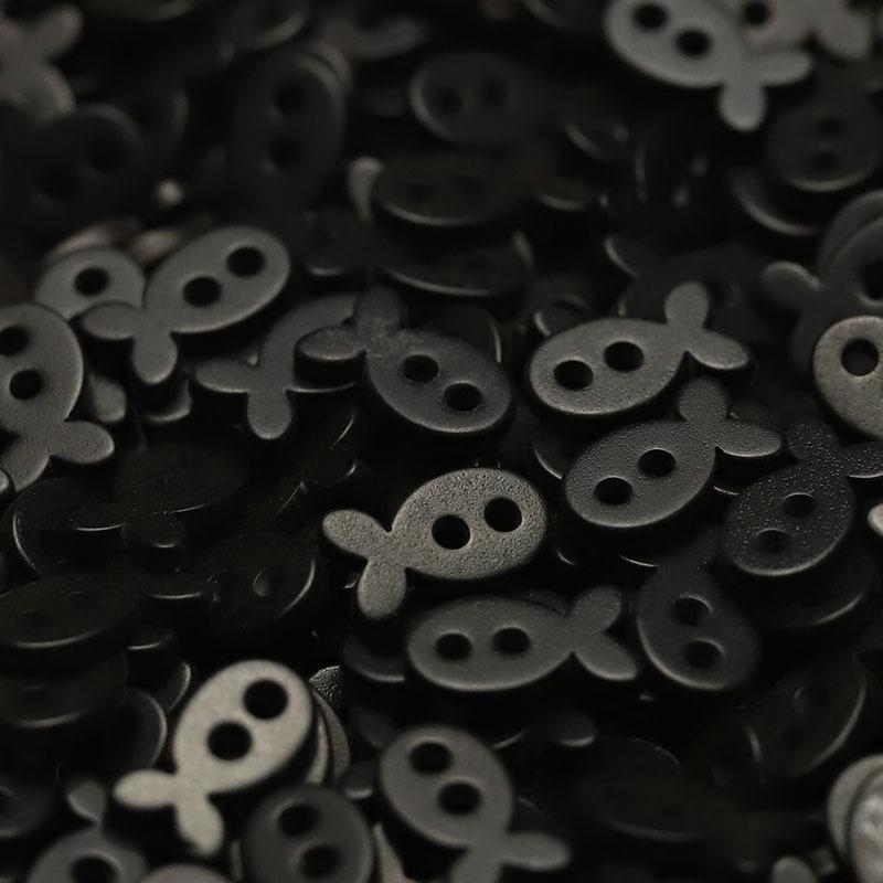 

5Pcs Two-Eyed Fish Buttons Cartoon Children S Pajamas Buttons Shirt Knitted Sweater Dress Jewelry Buttons 1 #[15mm two-eyed small fish black]