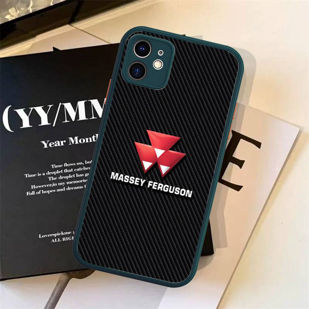 Massey Ferguson Per iPhone 11 12 13 14 15 16 Pro Max Plus X XS MAX Cover Posteriore Opaco Antiurto