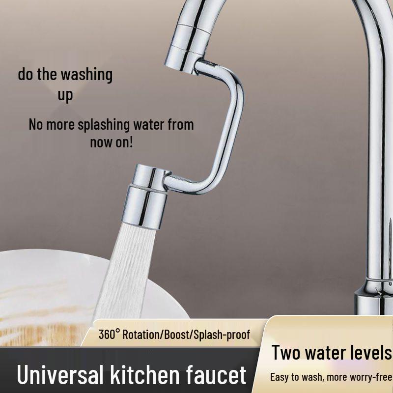 Universal Rotatable Faucet Extension Anti-Splash Aerator Connector