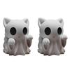 Yousheng 2/3/5Pcs Ghost Cat Garden Statue Halloween Pet Figurine Horror Festive Atmosphere Halloween Party Decor