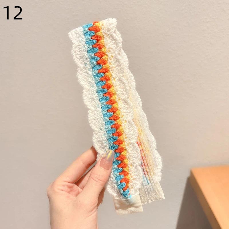 Soft and Comfortable Vintage Knitted Hair Hoops for Girls Daily Accessories