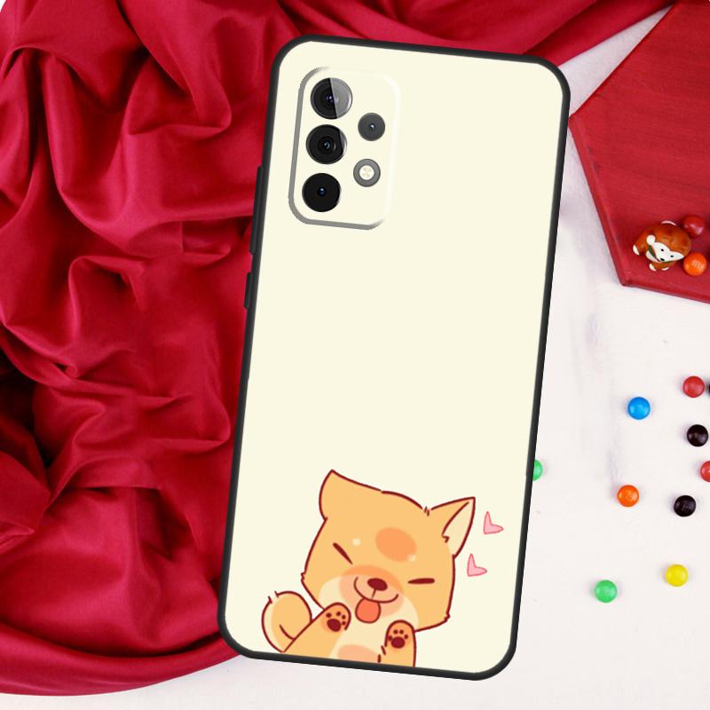 Cartoon Welsh Shiba Corgi Dog For Samsung Galaxy A56 A36 A26 A16 A05 A06 A22 A32 A52 A54 A34 A14 A55 A15 A53 A33 A35 Case
