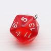 20-Sided Transparent Dice Charm Set: Solid Color, Multifunctional Accessories for Keychains, Earrings, and DIY Projects