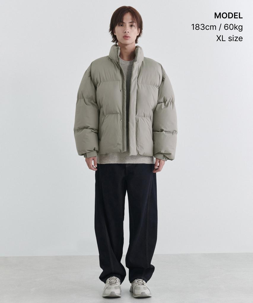 Musinsa Standard Daily Puffer Short Padded Jacket [Grayish Beige]
