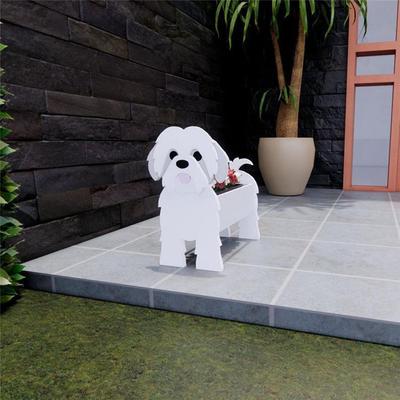 M-Modern-Cartoon Pet Dog Flowerpot Assemblable Dog Flower Pot Pet Dog Breeds Garden Pot DIY Flower Planter Home Decor Ornament ,