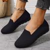 Women's  Knit Loafers Breathable Slip-on Soft Sole Casual Flats