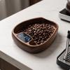 Holzwaage mit integrierter Schale Holzmaserung Kaffeebohne Schlank für Baristas, Espressozubereitung