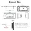 12V RV USB Wall Outlet 18W PD USB-C Quick Charge 3.0 USB-A Socket Car Charger Waterproof Power Socket Adapter Panel with LED