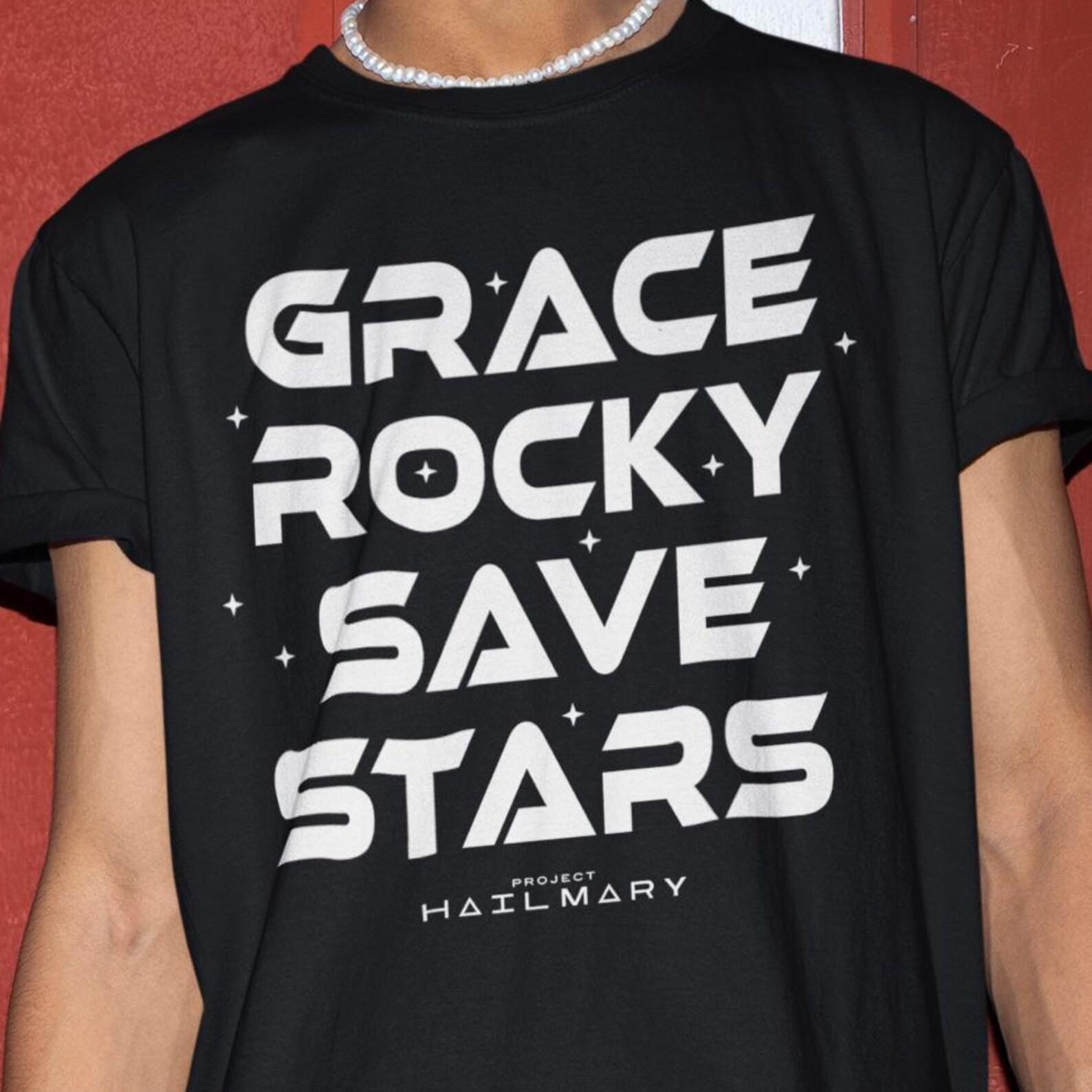 Grace Rocky Save Stars Shirt - Project Hail Mary Tshirt,Jazz Hands,Dr Grace Tee 2XL