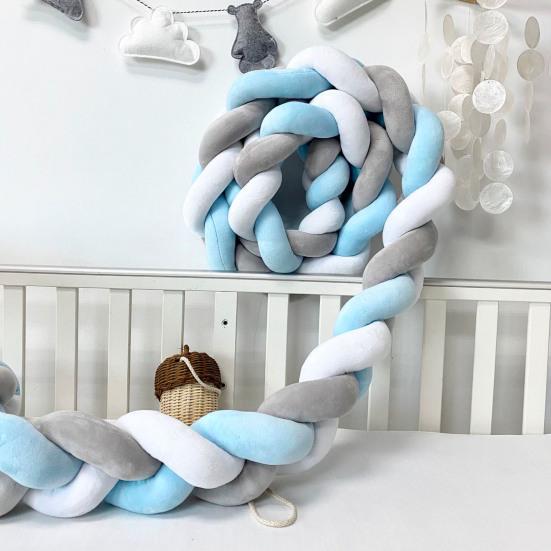 Knoten Ball Kissen Geflochtene Krippe Stoßfänger Europäischen Stricken Baby Bett Schiene Abdeckung