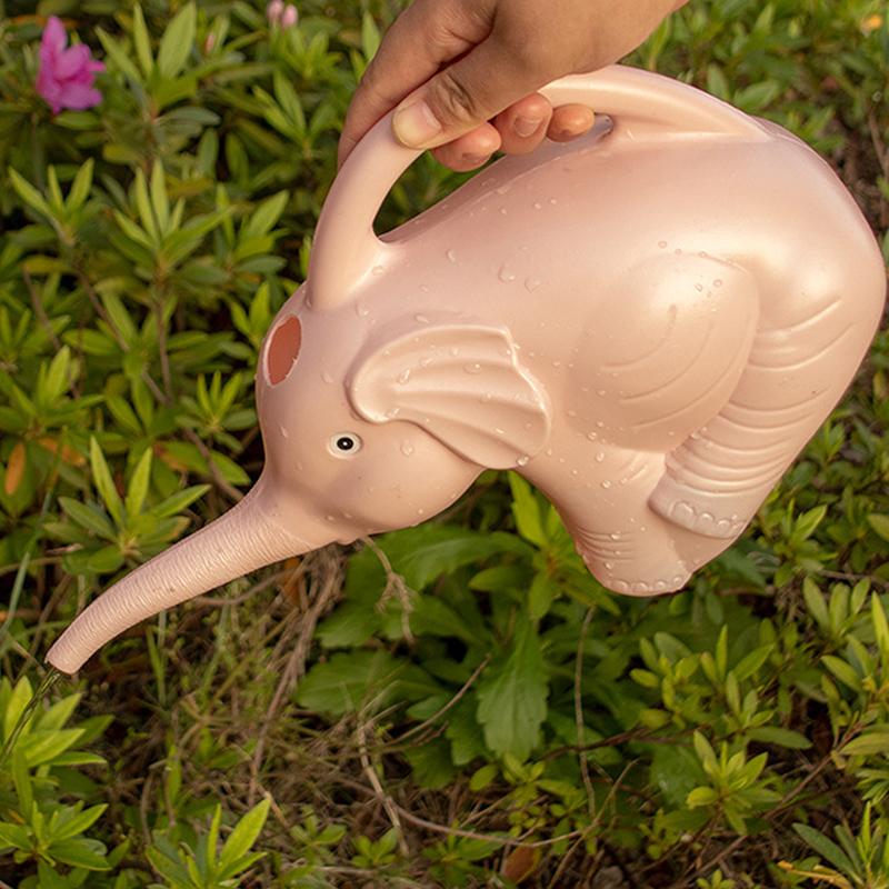 Cute Plastic Elephant Shape Watering Pot Can Plant Outdoor Irrigation Gardening Tools Equipment Garden Supplies Home Accessories