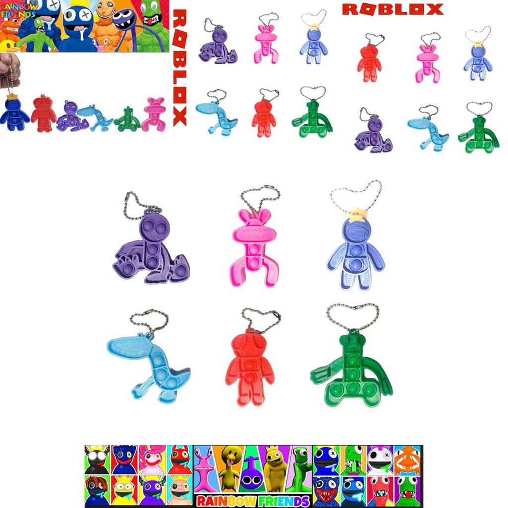 Roblox Rainbow Friends Keychain High Quality Silicone Bag Pendant Doll For Kids Xmas Gifts