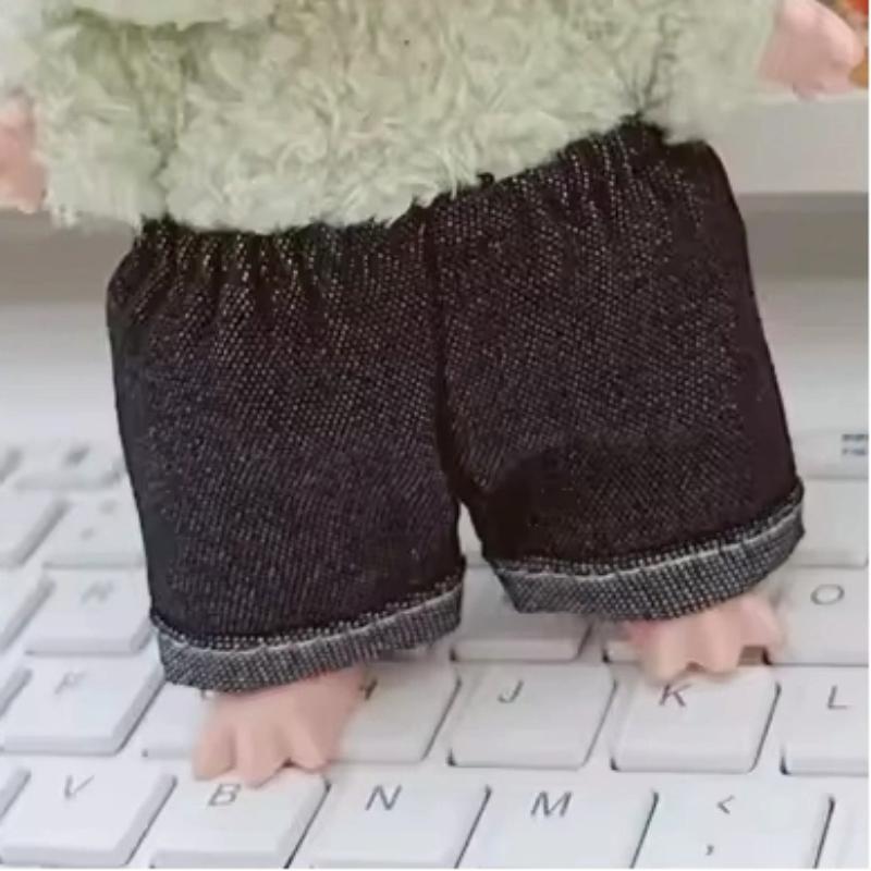For 15/17cm Cute Labubu Doll Clothing Cool Handsome Wolf Hoodie Coat Glasses Collar Trendy Doll Clothing Toy Accessories Gifts