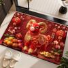 Blessing Words Zodiac Goat Floor Mat Cartoon 2027 Lamb Door Mat Sheep Foot Padc  Door Entrance
