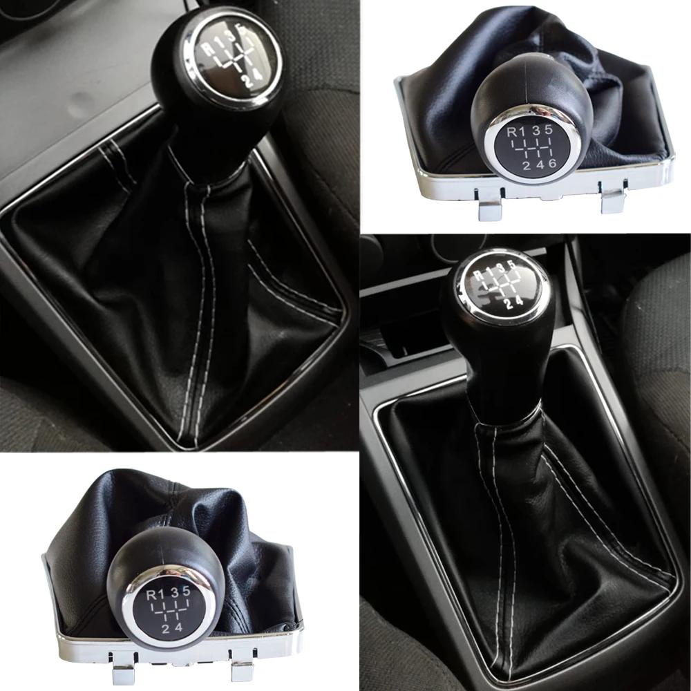 MT 5/6 Speed Gear Lever Shift Knob Leather Boot Case Collar For OPEL ASTRA III H 1.6 VAUXHALL 2004 2005 2006 2007 2008 2009 2010