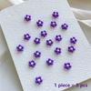 50Pcs Small Flower Nail Art Charms 3D Resin 5Petal Rhinestones Nail Decorations Kawaii Accessories Manicure Diy