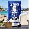 Sheffield Wednesday FC Kişiselleştirilmiş Baskılı Plaj Havlusu Futbol Logosu Destek Özel İsim Metni Emici Havlu Spor Seyahat Özel Hediye İçin