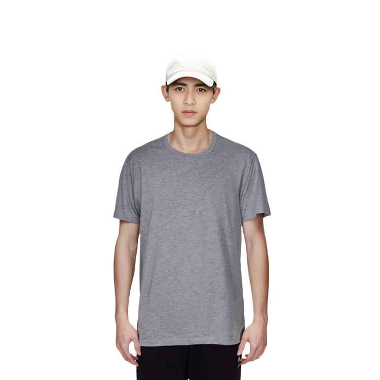 Jordan T Shirts Men's Gray Crew Neck Moderate Straight Fit AJ1159-063