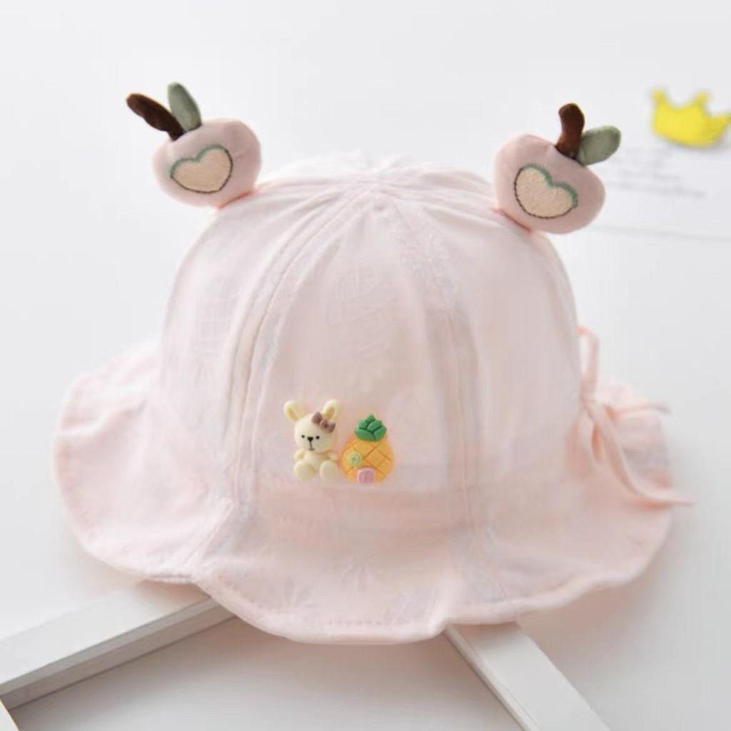 

Soft Cotton Baby Fisherman Hat With Adjustable Chin Strap In Blue Pineapple Rabbit рожевий