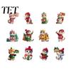 Cute Animal Tree Ornaments Kitten Christmas Hanging with Lanyards, Wooden Cat Pendants for Pendants, Decorative Charms Holiday Home Party Wall