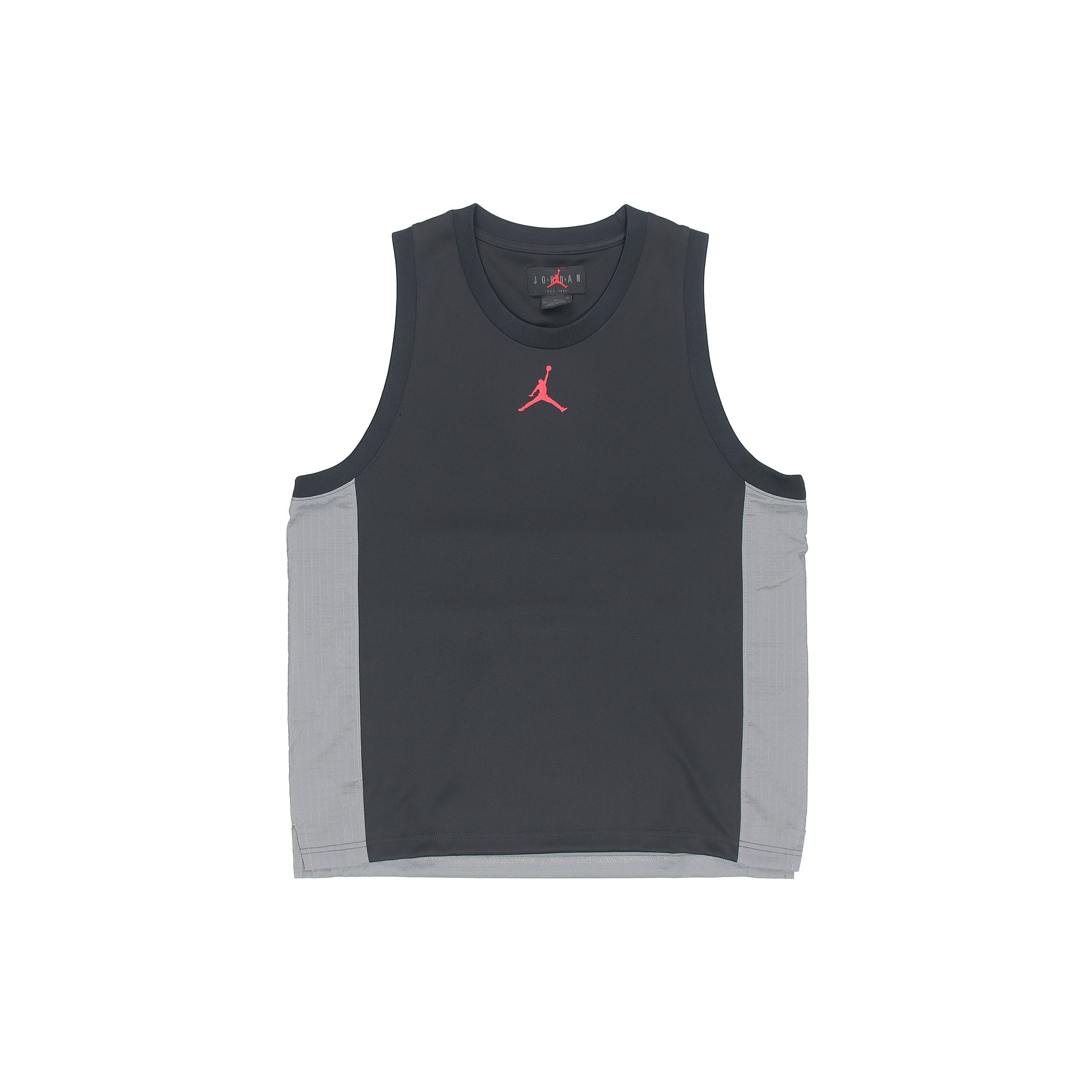 

Майка для баскетбола Jordan Dri-Fit Air Statement с контрастной вставкой, быстросохнущая, мужская, топы, черная CZ4742-010 M