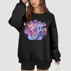 Women's Fashion Long Sleeve Print Round Neck Loose Pullover Sweater Top