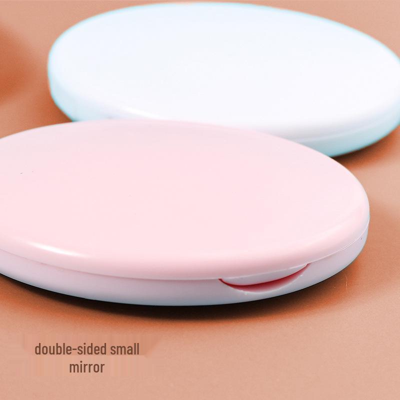Compact Double-Sided Folding Makeup Mirror