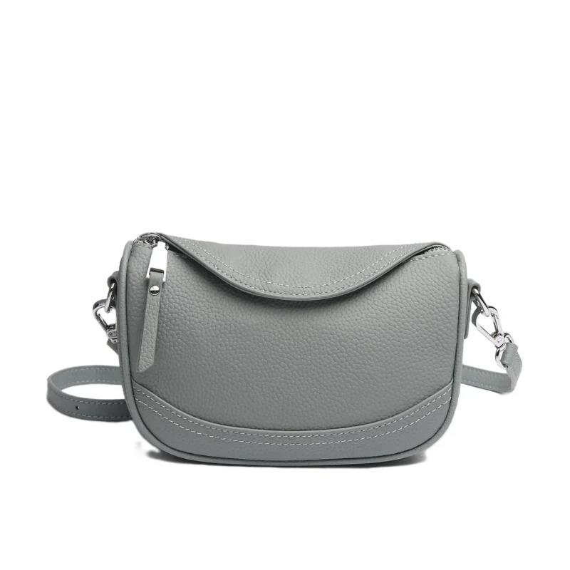 TOGO Kopfschicht Rindsleder Satteltasche Temperament Damen Kleine Handtasche Echtes Leder Schulter Crossbody Phe Tasche