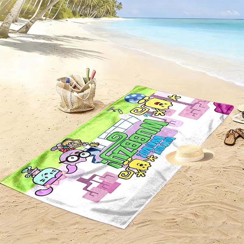 Wubbzy 2D Flat Print Beach Towel, Large Soft Quick Dry Towel for Beach Camping Swimming.NSTJ0928380