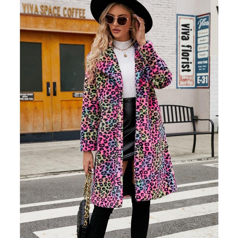 

Повседневное пальто из искусственного меха с квадратным воротником, плюшевое длинное пальто, осенне-зимнее пальто XXXL