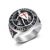 Vintage 316L Stainless Steel Saint St. Benedict Exorcism Rings for Men Boys Fashion Catholic Amulet Jewelry Gifts Dropshipping