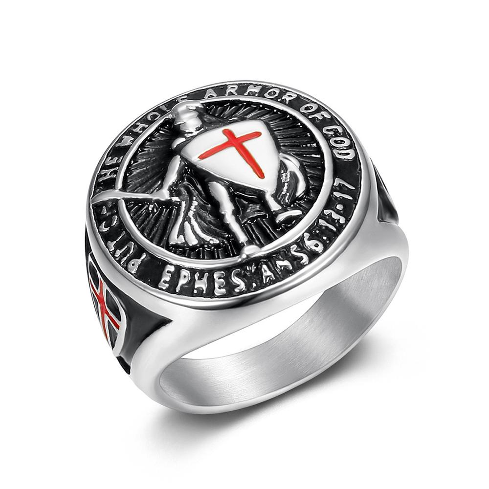 Vintage 316L Stainless Steel Saint St. Benedict Exorcism Rings for Men Boys Fashion Catholic Amulet Jewelry Gifts Dropshipping