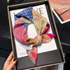 30% Silk 70% Cotton Scarf Women Square Neck Shawls Wraps for Ladies Foulard Scarves Pashmina Female Hijab Bandana Bufanda 70cm