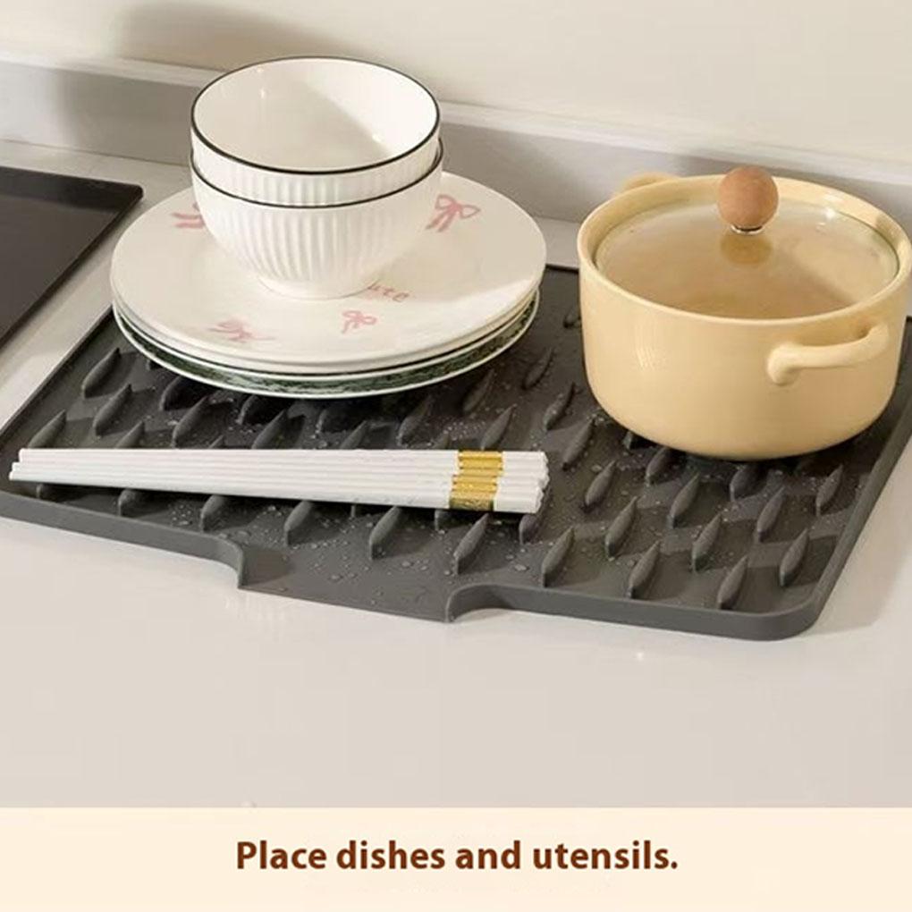 Silica Gel Foldable Silicone Sink Drainer Mat – Heat Resistant And Drip-Free Drain Pad Drying Pad